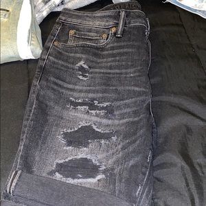 AE next level air flex black jean shorts